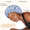 YANIBEST Adjustable Satin Bonnet Double Layer Hair Bonnet for Sleeping Bonnets for Women Hats Curly Natural Hair Sky Blu