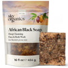 Sky Organics African Black Soap Bar 16 oz Deep Cleansing Face Wash Body Wash Cocoa Pod Ash Blemish Oily Combo Skin Natur