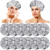 12 Pieces Deep Conditioning Caps Aluminum Foil Reusable Hair Processing Hair Coloring Shower Caps for Home Salon Use16 I