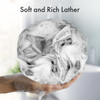 AmazerBath Bath Loofah Sponge Pack of 4 Shower Loofah 60gPCS Body Scrubber Loofa Light OrangeGreenGreyBeige Bath Sponge