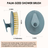 INNERNEED FoodGrade Soft Silicone Body Scrubber Shower Brush Handheld Cleansing Skin Brush with PP Shower Brush for Exfo