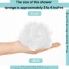 Chengu 80 Pcs Loofah Bulk Sponge Bath Sponges for Shower Bath Travel Baby Women Men 20g White