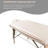 ForPro Professional Collection Waterproof Massage Table Cover Protective Spa Treatment Sheet Set for Massage Tables Mach