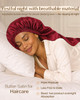 YANIBEST Satin Sleep Bonnet for Natural Hair Extra Double Layer Long Adjustable Silk Hair Bonnet for Braids Locs Curls W