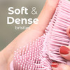 MainBasics Silicone Body Scrubber DualSided Shower Loofah and Exfoliator Pink Exfoliate