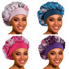 ROYBENS Satin Bonnet Hair Bonnet for Sleeping 4 Pack Large Bonnets for Women with Elastic Soft Band for Curly Hair Braid