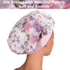 ROYBENS Satin Bonnet Hair Bonnet for Sleeping 4 Pack Large Bonnets for Women with Elastic Soft Band for Curly Hair Braid
