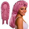ROYBENS Long Bonnet Satin Hair Silk Bonnet for Sleeping Women Silky Bonnets for Women with Tie Band Sleep Cap for Braids