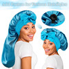 ROYBENS Long Bonnet Satin Hair Silk Bonnet for Sleeping Women Silky Bonnets for Women with Tie Band Sleep Cap for Braids