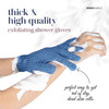 MainBasics Deep Exfoliating Bath Gloves HeavyTextured Nylon Shower Scrub for Dead Skin Removal Machine Washable 1 Pair P