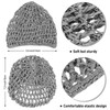 Geyoga 4 Pieces Mesh Crochet Hair Net Rayon Knit Snood Hat Thick Short Women Hairnet Snoods Cover Ornament for Sleeping