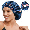 YANIBEST Adjustable Satin Bonnet Double Layer Hair Bonnet for Sleeping Bonnets for Women Hats Curly Natural Hair Orchid