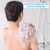 AmazerBath Loofah Sponge 75gPiece Exfoliating Bath Sponge Body Scrubber Loofa Set of 4 Grey BluePinkGreyWhite Large