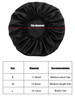 Blulu 3 Pieces Large Satin Bonnet Silk Bonnets Hair Bonnet for Sleeping Soft and Breathable for Women Curly HairBlack Be