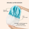 AmazerBath Shower Cap 4 PCS Shower Caps for Women Reusable Waterproof Double Layers Hair Cap for Shower Elastic and Flex