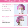 Abnaok Non Woven Disposable Dust Caps 100 PCS Elastic Caps for Food Industries Medical Works Pleated Anti Dust Hat Set U