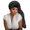 Satin Silk Bonnet Hair Cap Long Bonnets with Elastic Tie Band Adjustable Straps Jumbo Size Sleep for Sleeping Comfortabl