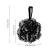 Yoget Bath Loofah Sponge 4 Pack Black 60G Shower Mesh Ball Soft Pouf Body Scrubber Exfoliate Cleanse Soothe Skin Black L
