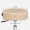 Master Massage Glider Ergonomic Round Swivel Adjustable Rolling Hydraulic Stool Barber Dental Chair in Cream for Therapi