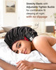 mikimini Satin Bonnet for Men and Women Reversible Double Layer Sleeping Bonnet for Hair Braids with Antislip Adjustable