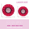 Aquior Shower Caps Extra Large for Women Long Hair Double Layer Waterproof Reusable Hair Cap 4 Pieces