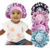 4 Pcs Silk Bonnet for Sleeping Kids Bonnets for Girls Baby Satin Sleep Cap Hair Wraps for Curly Natural Hair Elastic Wid