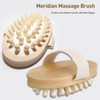 Kootinn 2 Pack Natural Wooden Anti Cellulite Massager Wood HandHeld Massager Body Brush Muscle Relax Sauna Spa Head Mass