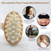 Kootinn 2 Pack Natural Wooden Anti Cellulite Massager Wood HandHeld Massager Body Brush Muscle Relax Sauna Spa Head Mass