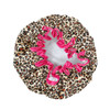 allydrew Reusable Womens Waterproof Shower Caps for Long Hair Leopard