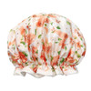 allydrew Reusable Womens Waterproof Shower Caps for Long Hair Peach Floral