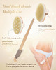 Dry Brushing Body Brush POPCHOSE Body Scrubber for Men Women Back Scrubber for Shower Natural Bristle Exfoliator Scrubbe