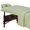 Master Massage Universal Massage Table Flannel Sheet Set 3 in 1 Table Cover Face Cushion Cover Table Sheet Lily Green