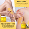 POP MODERNC Turmeric and Vitamin C Body Scrub Remove Dead Skin Improve Dark Spots Acne Natural Organic Exfoliating Deep