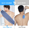 Evridwear Exfoliating Back Scrubber with Handles Two Sides for Body Shower Deep Cleans Skin Massages Invigorating Blood