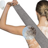 Loofah Back Scrubber for Shower for MenWomen Natural Soft Flax Back Scrub Washer Extra Long Back Exfoliator Cleaner for