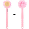 Tbestmax Loofah Back Scrubber Long Handle Shower Body Brush with Soft Mesh Sponge for Women Skin Exfoliating Bath Massag