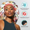 KISS COLORS CARE Reversible Hair Bonnet for Braids Exotic Leopard Luxurious Satin Breathable Material for Hair Protectio