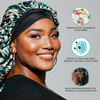 KISS COLORS CARE Reversible Hair Bonnet for Braids Exotic Leopard Luxurious Satin Breathable Material for Hair Protectio