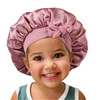 Satin Silk Bonnet Hair Cap 2pcs Bonnets for Kids with Elastic Tie Band Adjustable Straps for Sleeping Sleep Comfortable