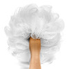 Shower Loofah on a Stick Body Back Scrubber Long Handled Mesh Bath Sponge Pouf Luffa Brush on a Stick with a Wood Handle