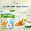 Fivona 2in1 Sitz Bath Soak Kit Over The Toilet Seat with Epsom Salt with Essential Oils Blend for Hemorrhoids and Postpa