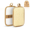 Almooni Premium Egyptian Exfoliating Loofah Pad Body Scrubber Rectangular loofa Shape Made with Natural Egyptian Shower