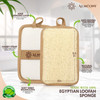 Almooni Premium Egyptian Exfoliating Loofah Pad Body Scrubber Rectangular loofa Shape Made with Natural Egyptian Shower