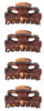 Caravan Four (4) Mini Rounded Teeth Cats Eyes Opening Hair Claw Tortoise Shell 2 Pairs online at globaldelivered