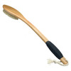 OWIIZI Bath Brush Wooden Curved Long Handle Antiskid Shower Brush for Exfoliating Natural Bristle Scrubber for Back Use