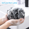 AmazerBath Loofah Sponge 75gPiece Loofah for Men Body Scrubber Bath Sponge Loofa Set of 4 Black Large