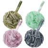 AmazerBath Loofah Sponge 75gPiece Exfoliating Bath Sponge Body Scrubber Large Loofa Set of 4 White GreyPinkArmy GreenGre