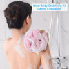 AmazerBath Loofah Sponge 75gPiece Exfoliating Bath Sponge Body Scrubber Large Loofa Set of 4 White GreyPinkArmy GreenGre