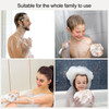 Fishent Bath Loofah Sponge 3 Pack loofahs Exfoliating Body Scrubber 60g Soft Mesh Pouf Shower Puffs Loofa for Women and