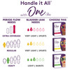 One by Poise Feminine Pads with Wings 2in1 Period Bladder Leakage Pad for Women Regular Heavy Absorbency for Period Flow